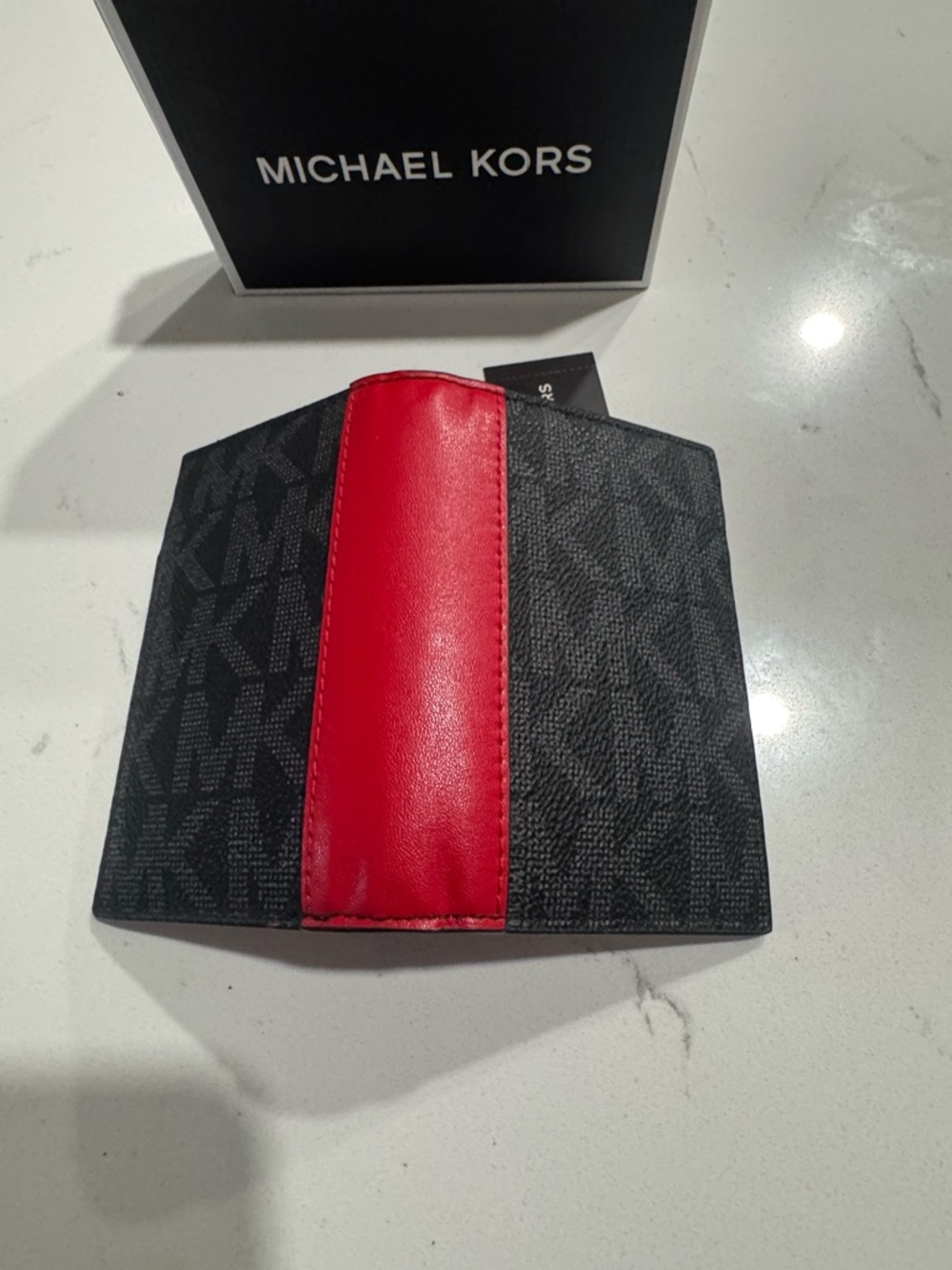 Michael Kors Red Leather Bifold Wallet